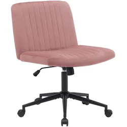 CLP Bürostuhl Kingman Samt   Farbe: pink, Material: Samt