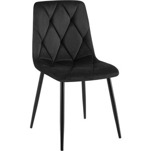 CLP Esszimmerstuhl Clairton, 325722, Samt, schwarz