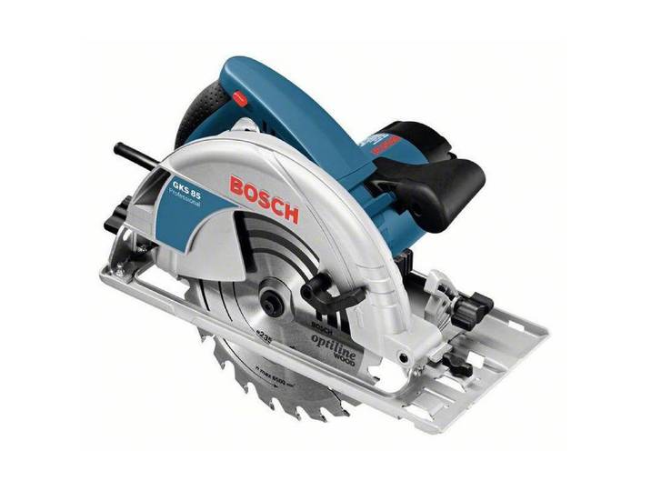 Handkreissäge BOSCH PROFESSIONAL GKS 85 , blau, H:280mm L:41mm, Sägemaschinen, Handkreissäge