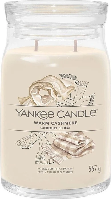 YANKEE CANDLE Signature Glas 2 Dochte Warm Cashmere 567 g