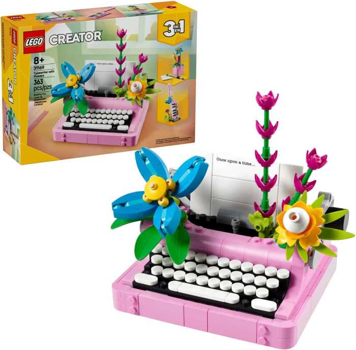 LEGO Creator 3 in 1 31169 Schreibmaschine mit Blumen