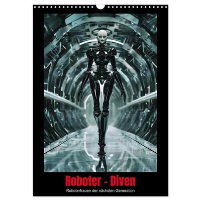 Roboter - Diven (Wandkalender 2027 DIN A3 hoch), CALVENDO Monatskalender