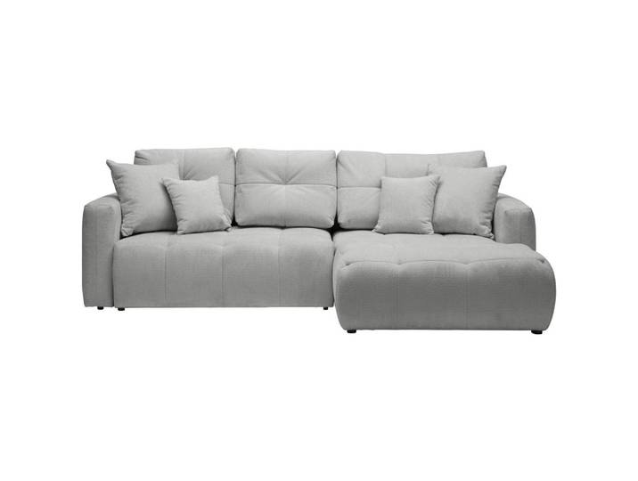 Ecksofa, Grau, 276x172 cm, Textil, 3-Sitzer, L-Form mit Liegefunktion, Hom`in
