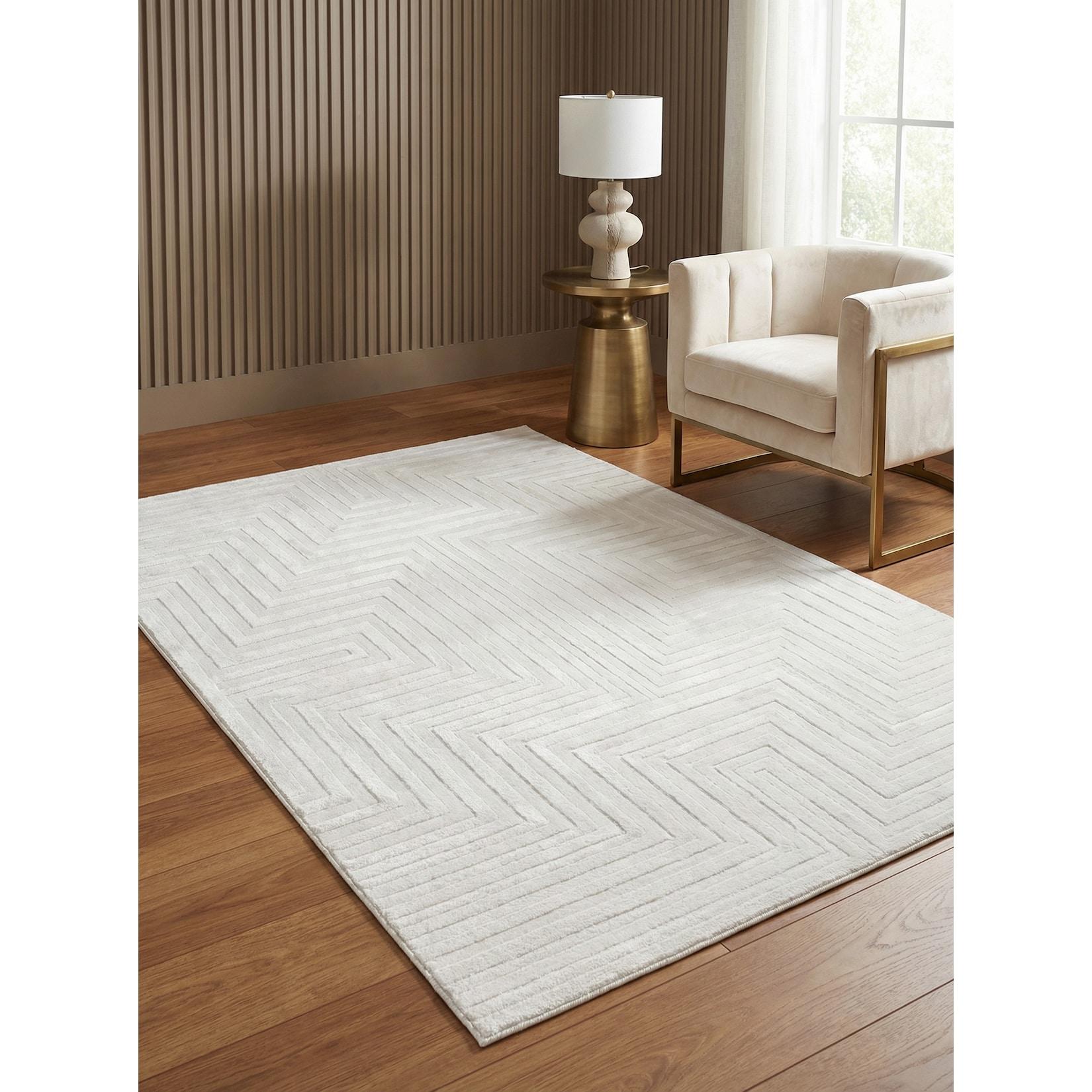 Kurzflorteppich ILLER, mit 3D-Design, Creme, 140 x 200 cm