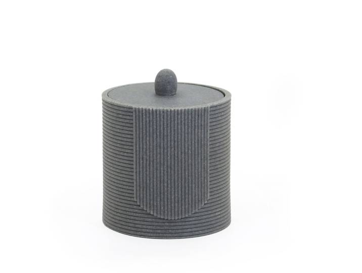 Wattepadspender Rio grau Polyresin B 9.6 cm