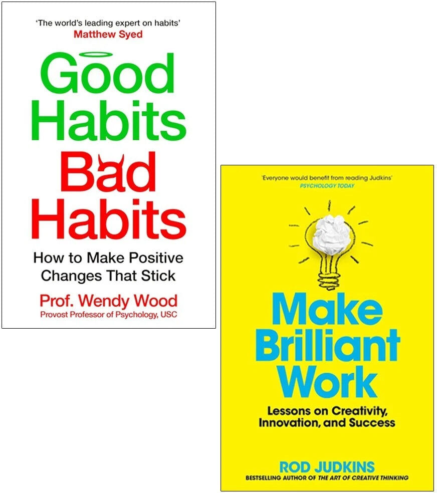 Pan Macmillan Make Brilliant Work & Good Habits, Bad Habits 2 Books Collection Set by Rod Judkins & Wendy Wood - Paperback - Self Help & Creativity