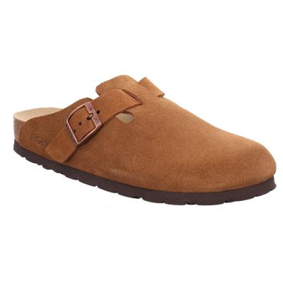 Clog ROHDE "Alba", Damen, Gr. 36, braun, Veloursleder, Schuhe Clog, Leder Mules, Hausschuh mit leichter Laufsohle in Weite G (weit)