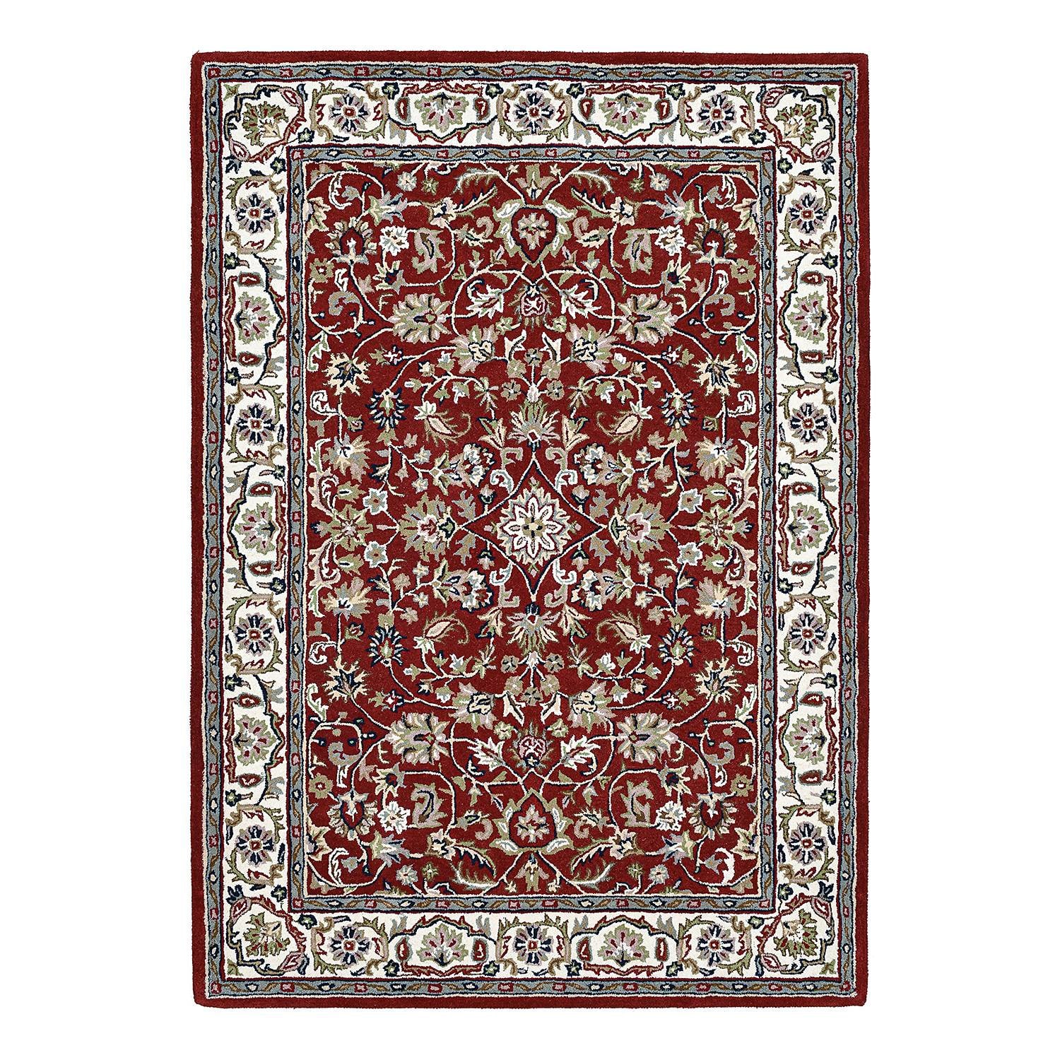 home24 Wollen vloerkleed Royal Orient Isfahan rood/rood, 190 x 290 cm