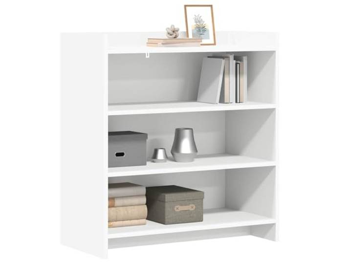 KTHLBRH Sideboard weiß 75 x 36 x 80 cm Ingenieurholz 3 Etagen, leicht zu reinigen, einfache Montage, robust und langlebig