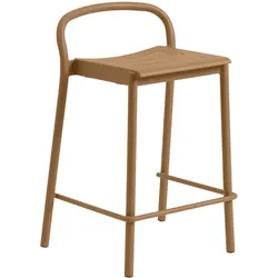 Muuto Linear Steel Barhocker, höhe 65 cm, burnt orange