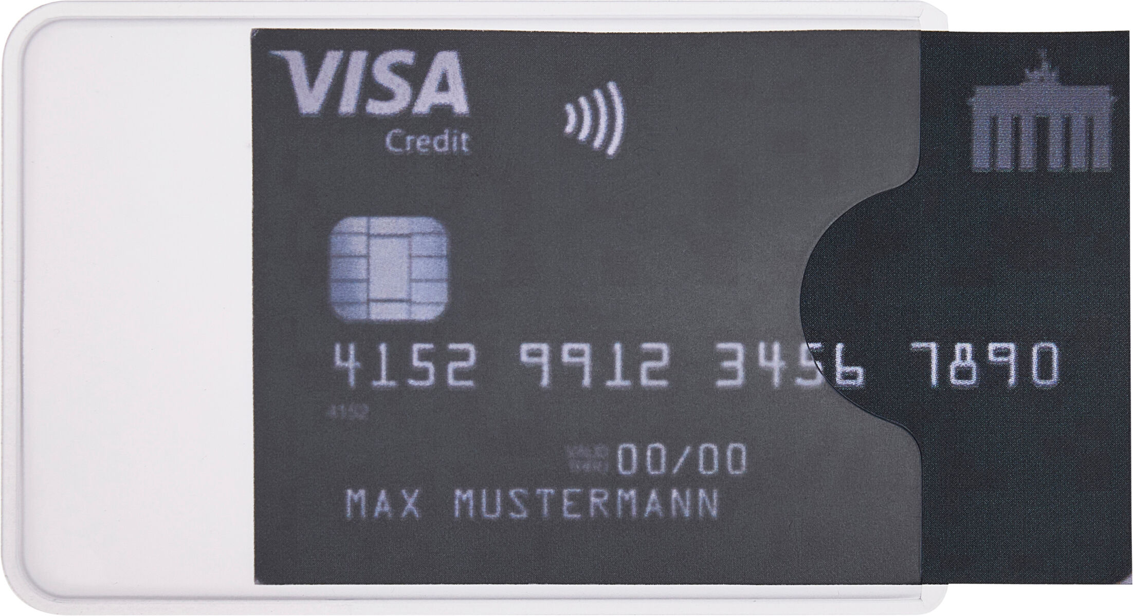 SPRINTIS 100 Unités - Étuis pour carte bancaire, transparent mat, PVC rigide