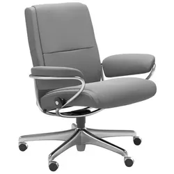 Stressless Bürostuhl Paris Office Low Back Leder Grau Batick Wild Dove