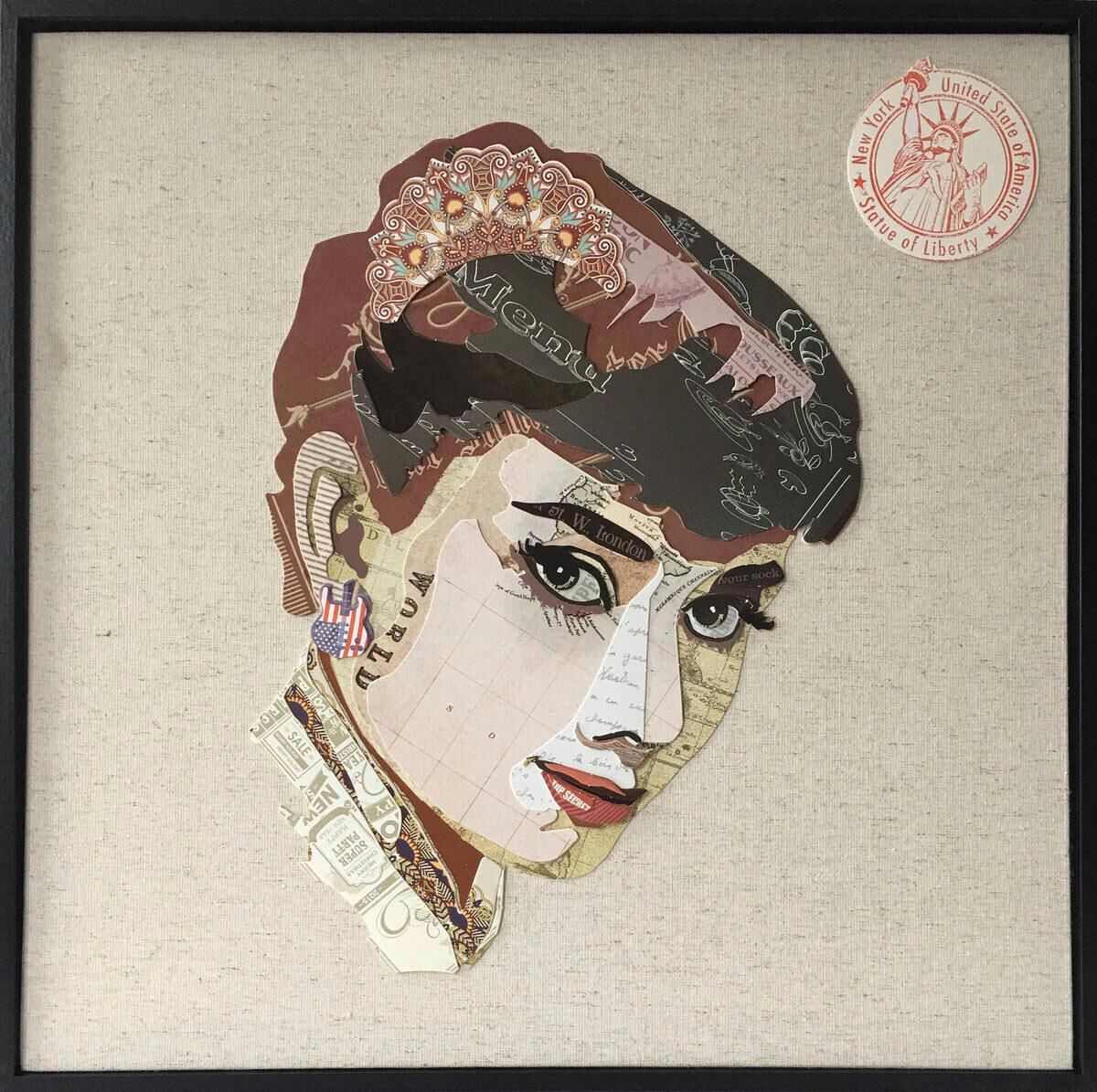 Wandbild KAYOOM "Actress", bunt (farbe bild(er): bunt), B:52cm H:52cm T:2,5cm, Leinen, Pappe, Bilder, Wandbild, 52cm x 52cm