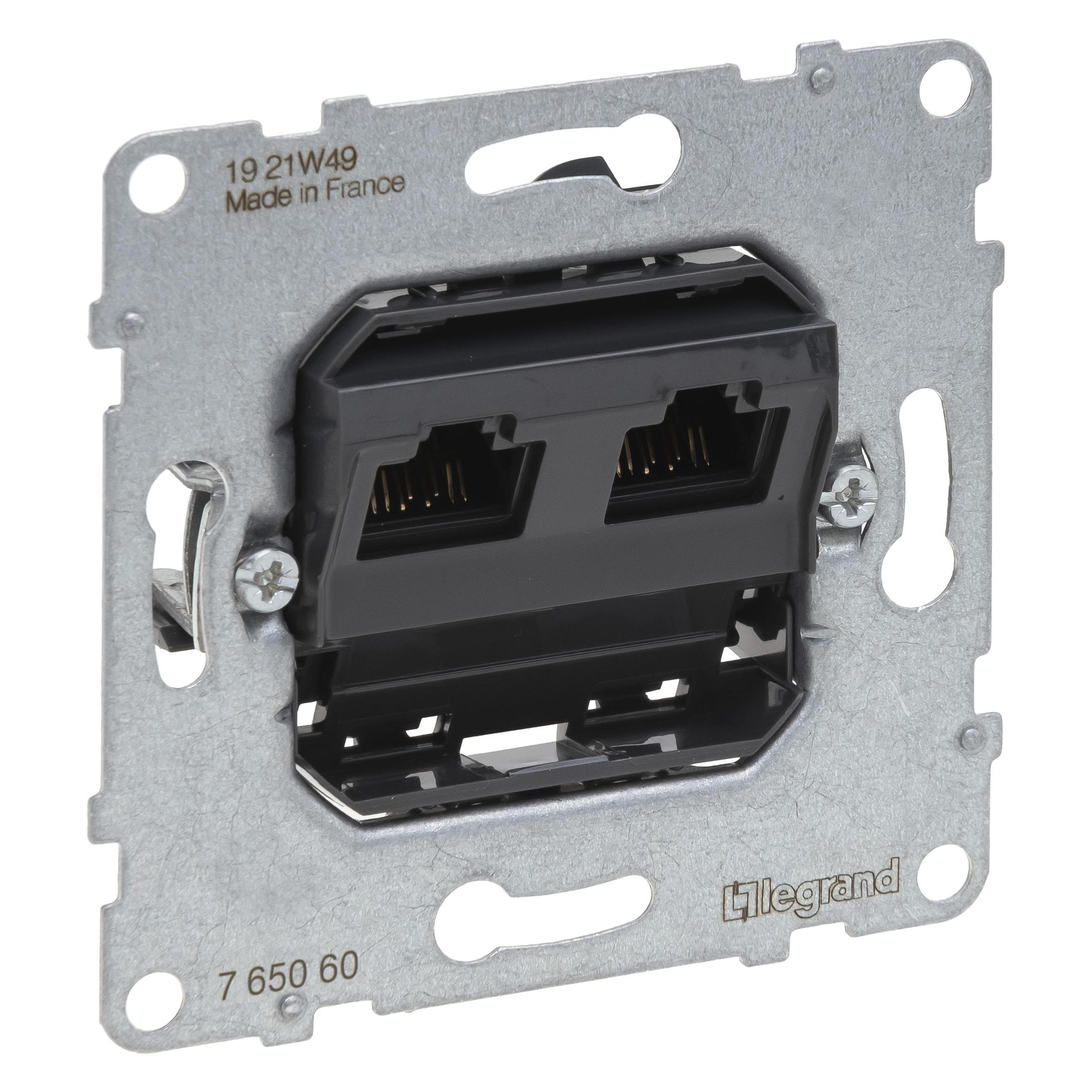 Legrand SEANO Datendose 2xRJ45, Einsatz, Kat. 6, UTP, ungeschirmt, 765060 (765060)