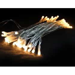 Lex 50er LED Lichterkette grünes Kabel Innen Partylichterkette Beleuchtung warmweiß : 50 LED ́s : Grün