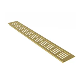 MS Beschläge Alu Lüftungsblech Lüftungsgitter Stegblech b 80mm x L 300mm Gold eloxiert