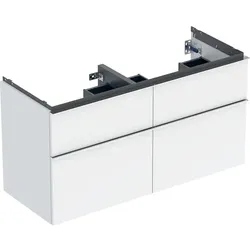 Geberit iCon Unterschrank für DWT, 4 Schubl. 118,4x61,5x47,6cm, weiß hgl/Gr. chr...