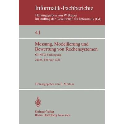 Messung, Modellierung und Bewertung von Rechensystemen, Taschenbuch von , Springer Berlin, 978-3-540-10619-7