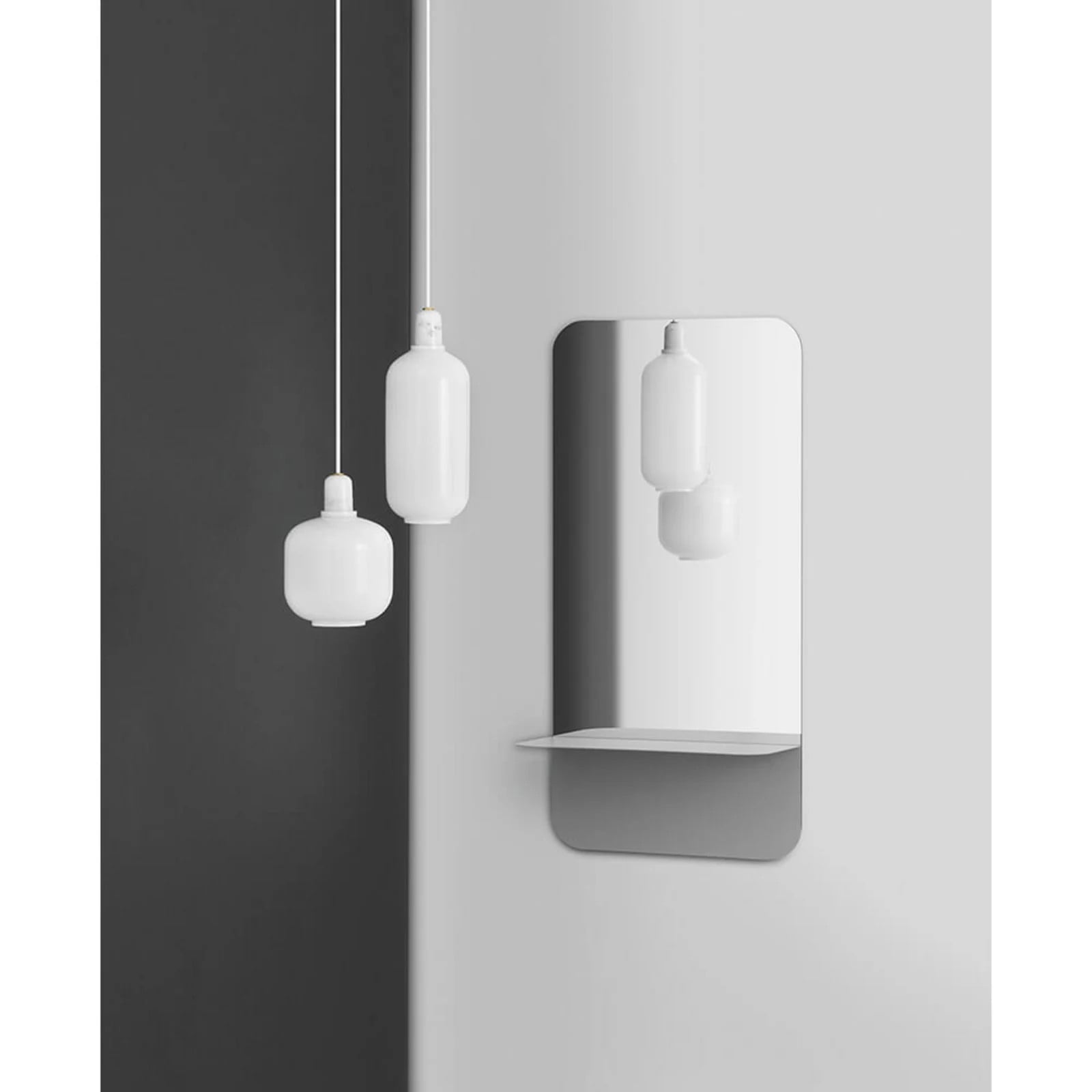 Normann Copenhagen Amp Hanglamp Small Wit/Wit - Glas