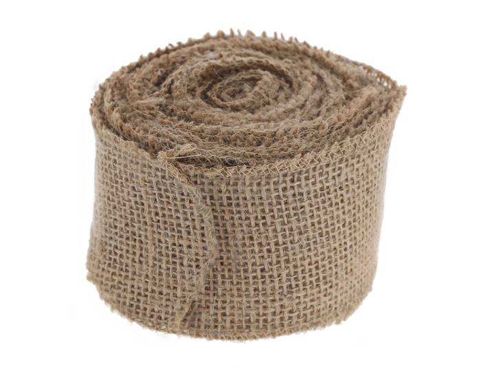 Juteband als Dekoration, für Pflanzen und zum Basteln, Jute-Wickelstreifen, 8 cm x 9 m
