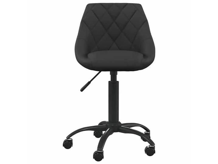 Fauteuil de Bureau - ORVEL - Chaise de bureau - Noir - Velours 39919