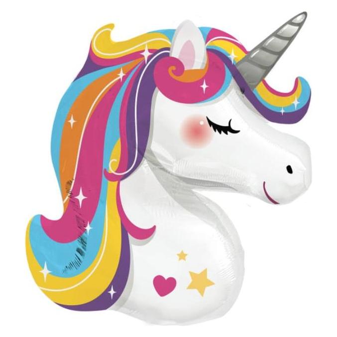 Amscan XL Einhorn Regenbogen Ballon (1x) (9916533)