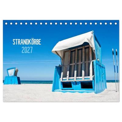 Strandkörbe 2027 (Tischkalender 2027 DIN A5 quer), CALVENDO Monatskalender