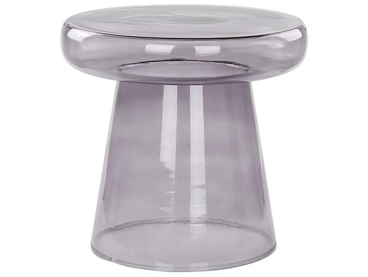 BEISTELLTISCH Rauchglas grau rund 39 cm Caldera