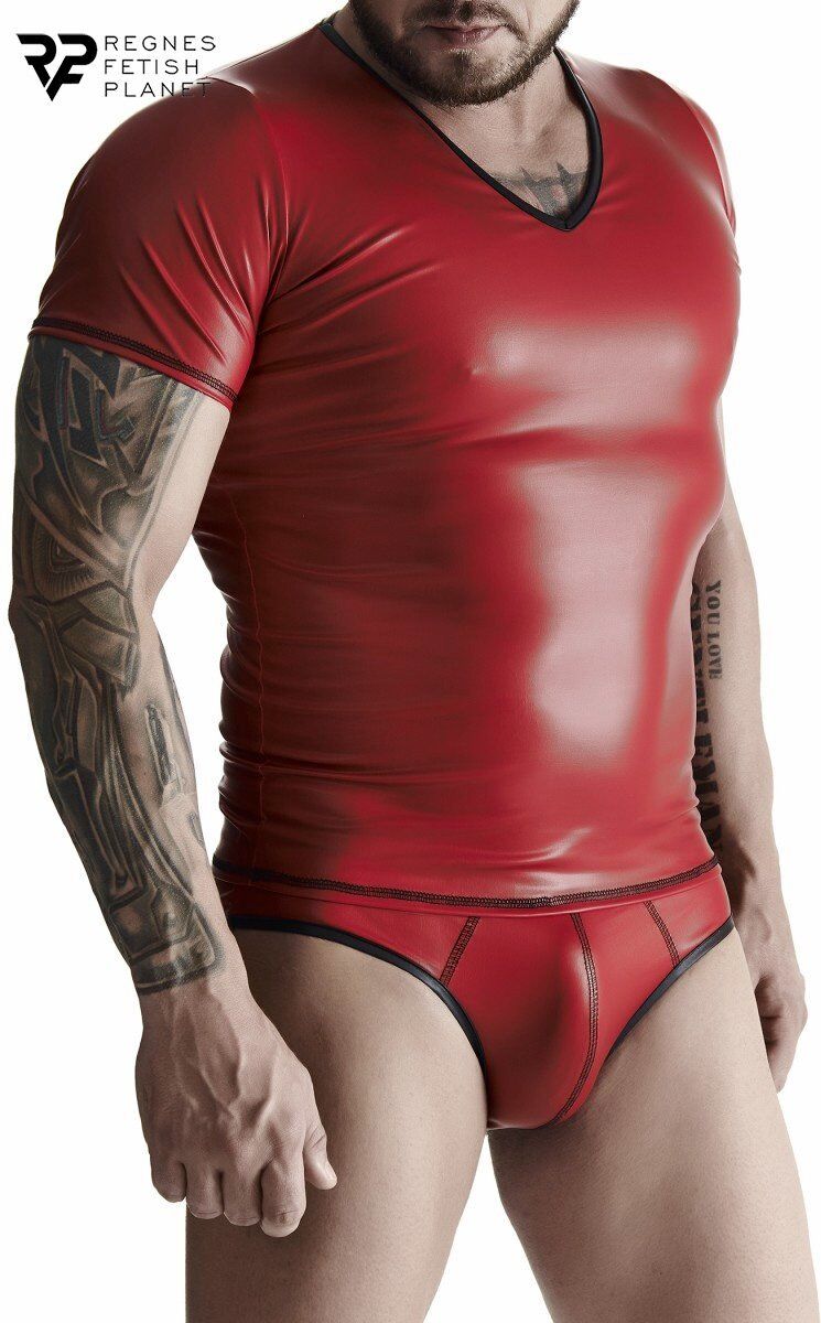 Regnes T-shirt wetlook rouge