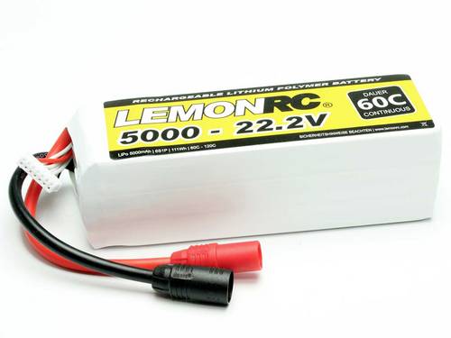 LemonRC Modellbau-Akkupack (LiPo) 22.2V 5000 mAh Zellen-Zahl: 6 60 C Softcase AS150