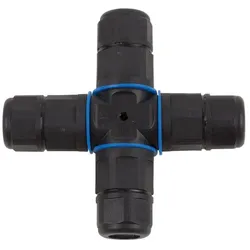 HEITRONIC Outdoor Kreuz-Kabelverbinder, 3-polig, IP68, schwarz HEI-45613