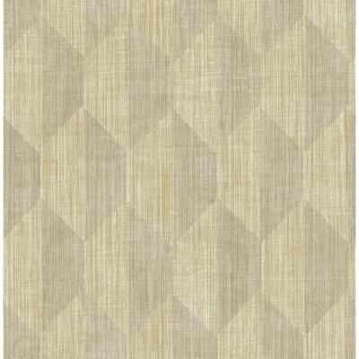 Seabrook Designs Alise Hexagon Geometric Unpasted Wallpaper