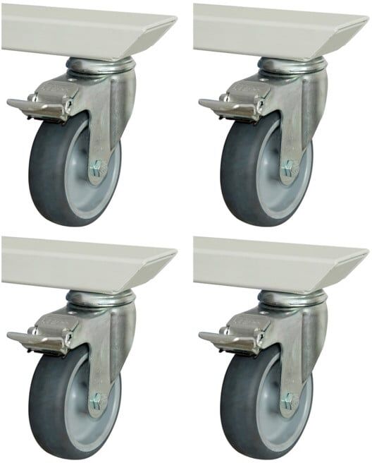 Jeu de roulettes RAU pour série adlatus 150 100 mm x 30 mm (08-RS-150-4LF)