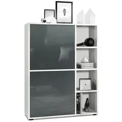 HIGHBOARD Cuba Türen in Grau Hochglanz