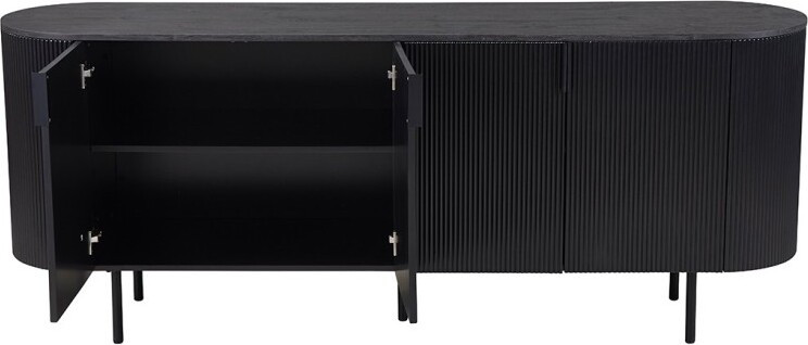 Meublorama Buffet Dressoir VAGOS met 4 deuren, Donkerbruin, B200 x H80 x D45 cm