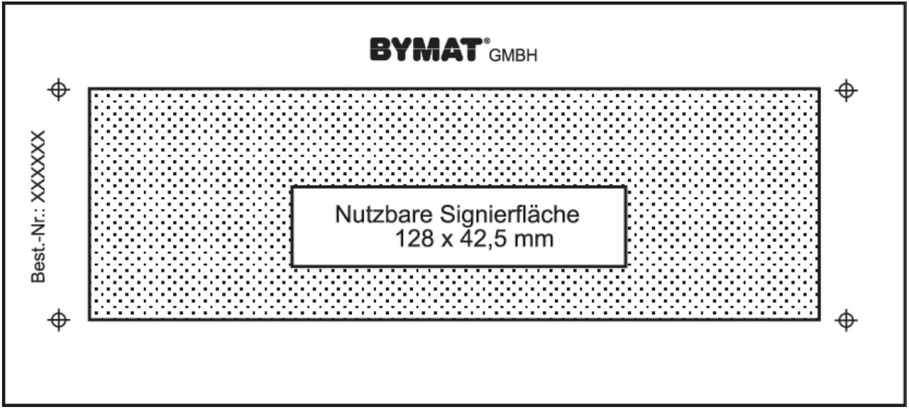 schweisskraft Langzeitschablone 1/2DINA6 128 x 42,5mm Kunststoffr. (1231014SB)
