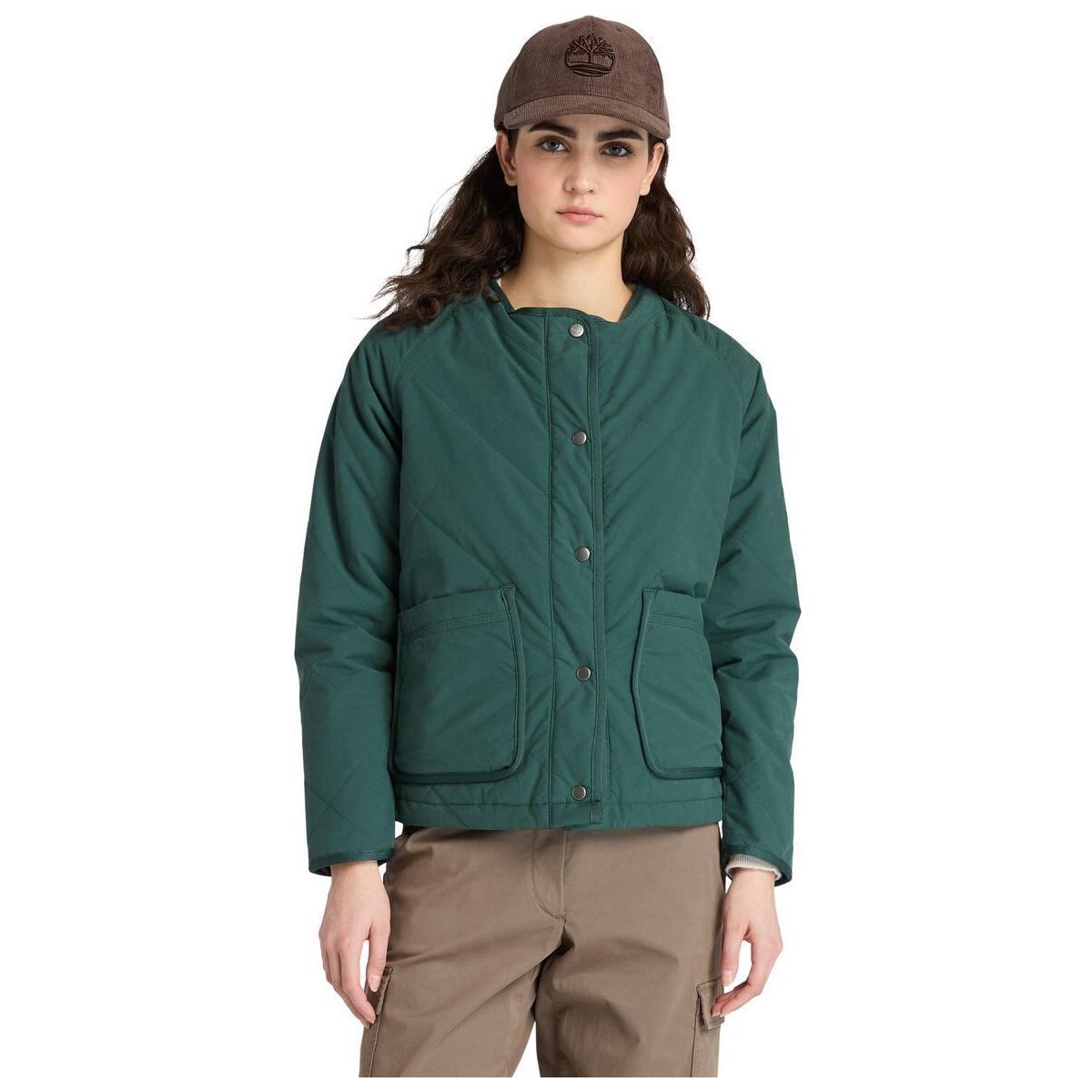 Timberland Womens Durable Water Repellent Quilted Jacket green gables XS TB0A2QS63171-XS