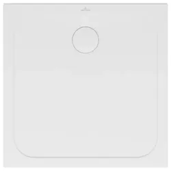 Villeroy & Boch Lifetime Plus Duschwanne, quadratisch, Keramik, Anti- slip, 900x900x35mm, Weiß Alpin, 6223D401