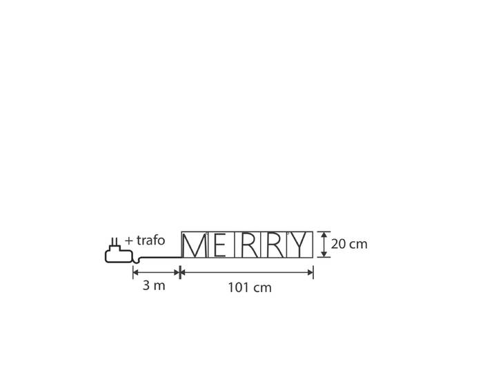 Kerst wandlamp zwart MERRY incl. LED met timer IP44 - Yoro