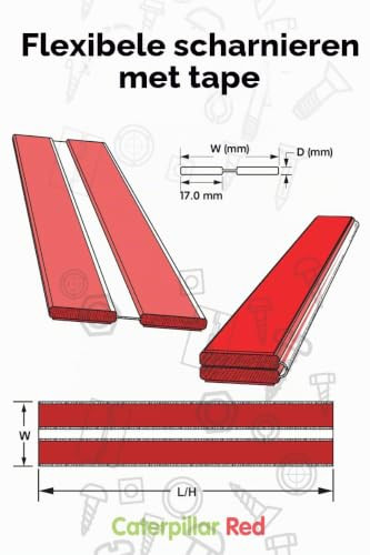 4x 50mm Acryl Flexibele Scharnieren - Transparant - Continu Piano Scharnieren zonder lijm