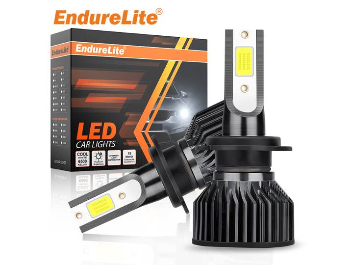 ENdureLite H1 H4 H7 H11 9005 Ampoules LED, 6000K Blanc pur, Plug &amp; Play, Système de refroidissement efficace, 13000 lm Éclairage des phares plus lumineux, Lot de 2