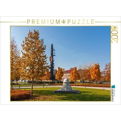 CALVENDO Puzzle Die Stahlgussplastik Elbquelle in Riesa | 2000 Teile Lege-Größe 90 × 67 cm Foto-Puzzle für glückliche Stunden