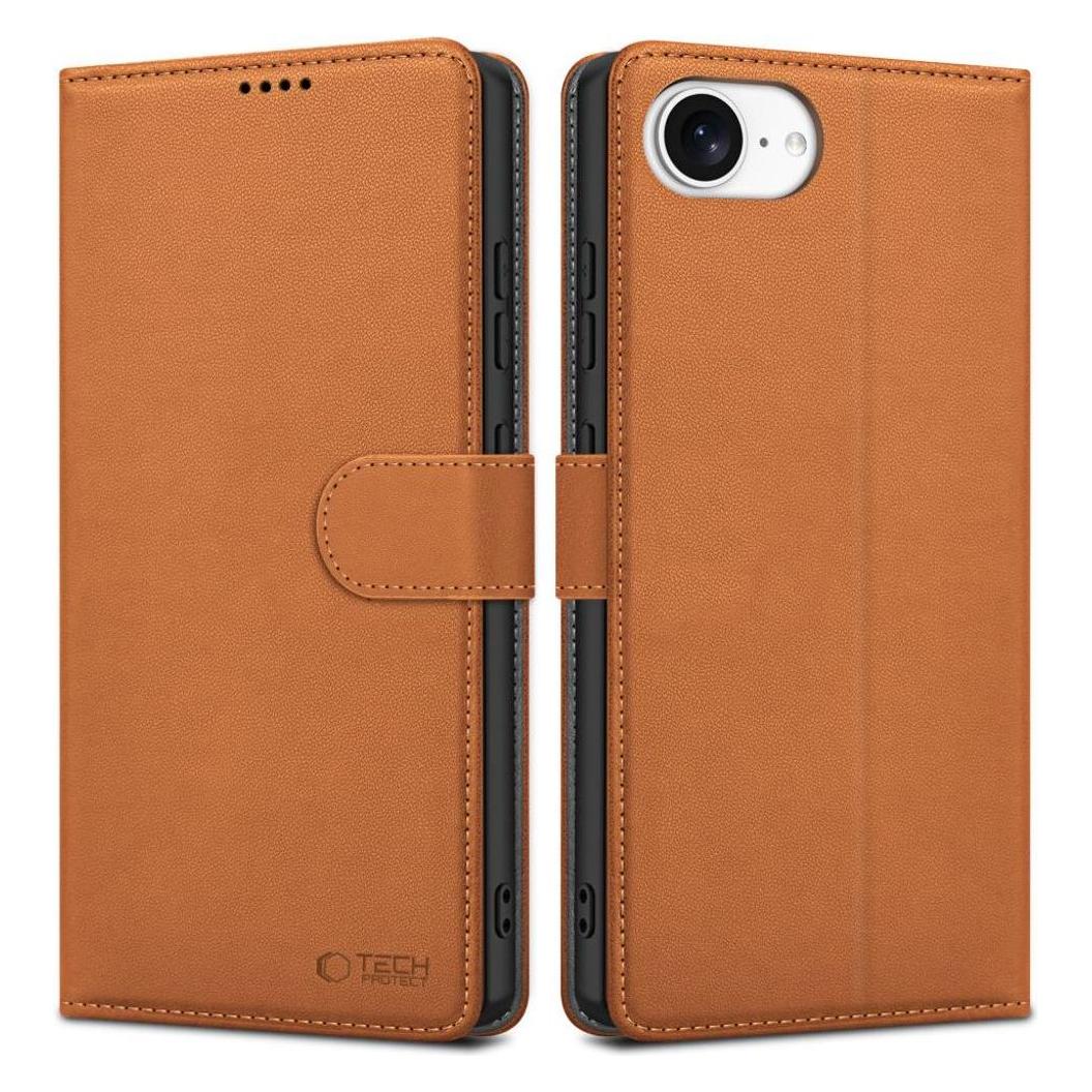 Tech-Protect Wallet Case for iPhone 16e - Brown (Apple iPhone 16e) (27315-0)
