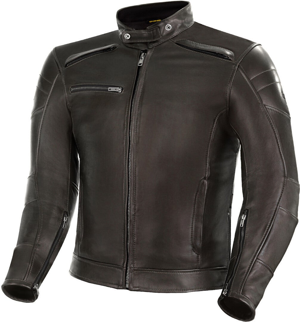 SHIMA Blake Motorrad Lederjacke BLAKE-JACKET-BROWN-L