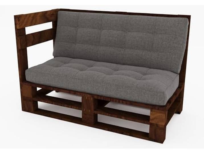Lermowood Palettenmöbel Mpe Eckbank 100 x 80 cm Palisander Europaletten Indoor und Outdoor Lounge Gartenmöbel Holz Gartenmöbel Set Lounge Möbel Terrasse Balkon Loft Stil Paletten