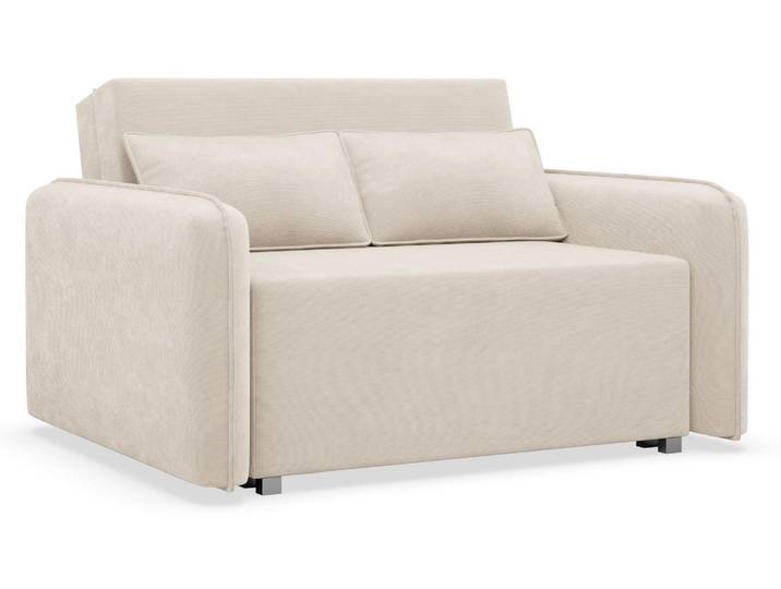 Selsey Duelia – Schlafsofa 2-Sitzer mit Bettkasten, Chenille hydrophob, Hellbeige