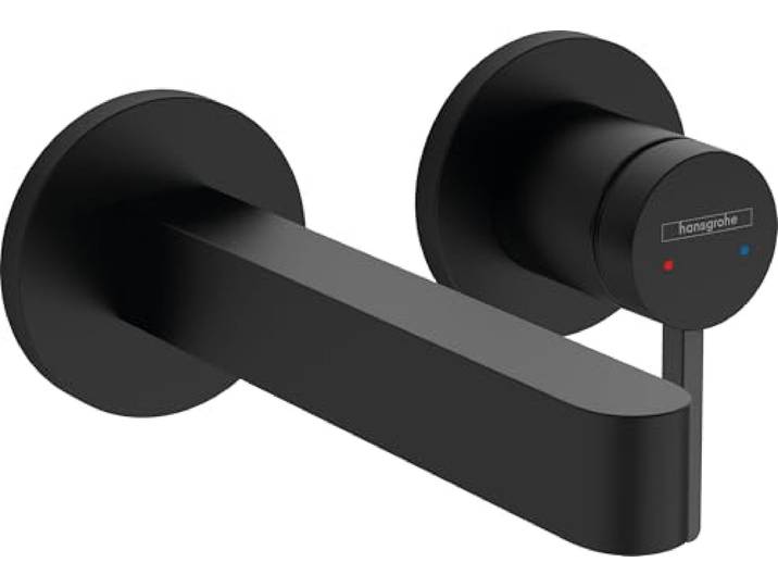 hansgrohe Finoris 76051670 Mitigeur de lavabo encastré avec bec verseur Noir mat 16\,8 cm