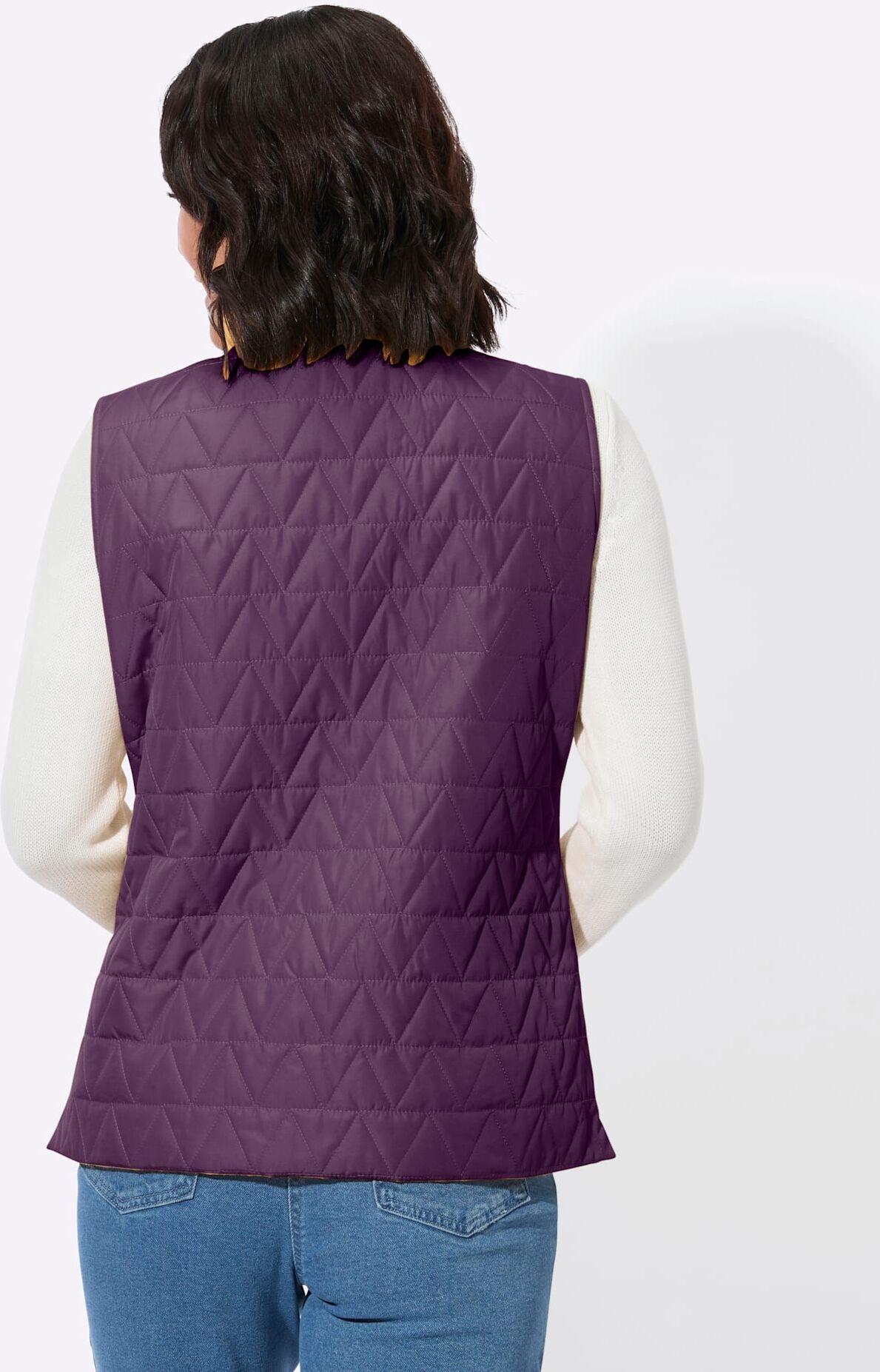 Steppweste CASUAL LOOKS, Damen, Gr. 38, lila (traube), 100% Polyester, unifarben, Westen Steppweste traube 38