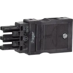 HAGER Steckverbinder Gebäude Buchse 3p G4703 Federzug 250V 0,5-4qmm Ø11mm