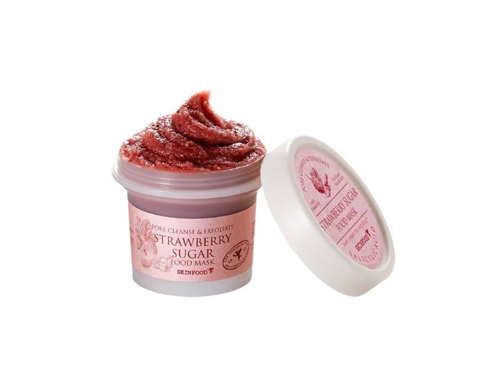 SKINFOOD Masque Alimentaire Fraise Sucre Nettoyage des Pores &amp; Exfoliant Masque à Laver 120 g